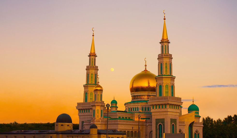 Golden Mosque Sunset