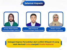 Pengumuman Perwakilan Mapres Dari LLDikti Wilayah III Yang Berhasil Lolos Menjadi Finalis Nasional