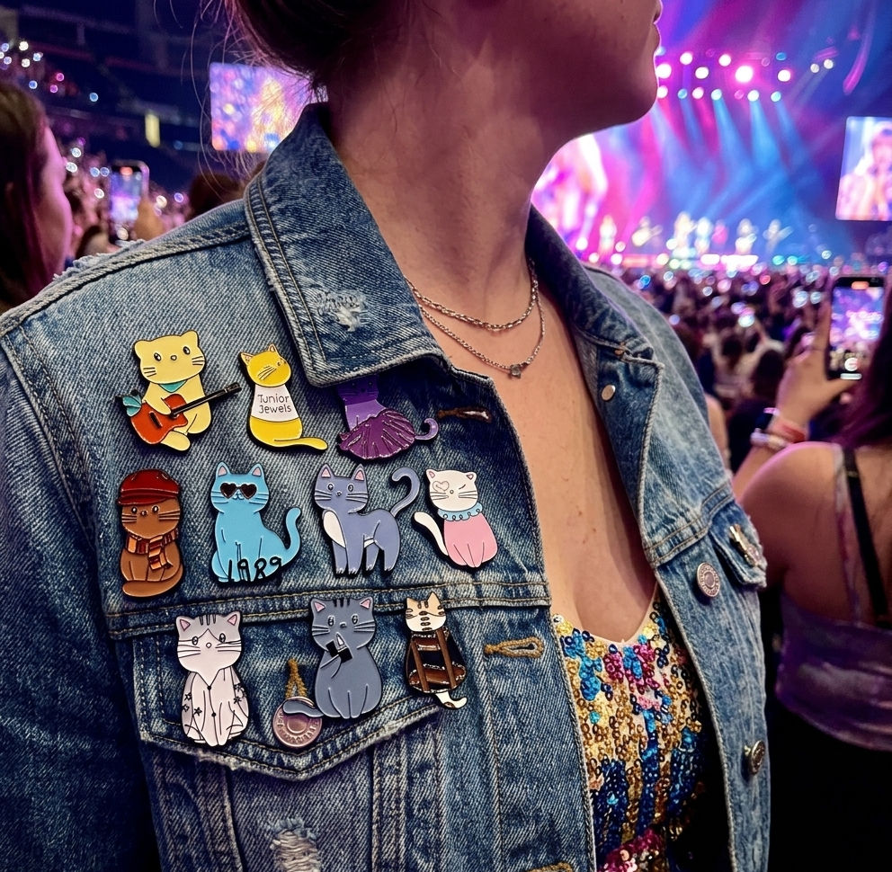 Taylor swift cats: enamel pin set for each album