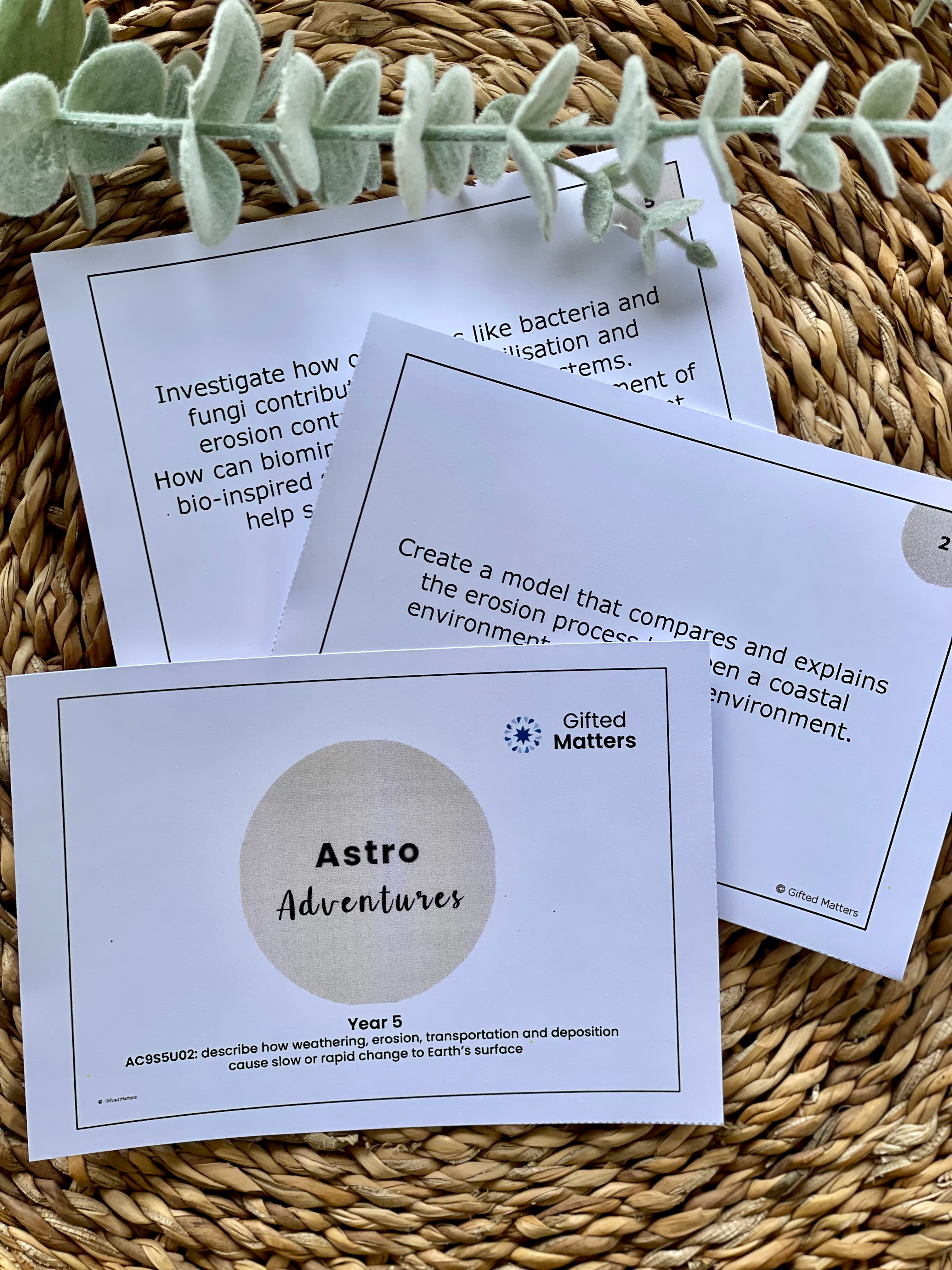 Astro Adventures Cards - Year 5