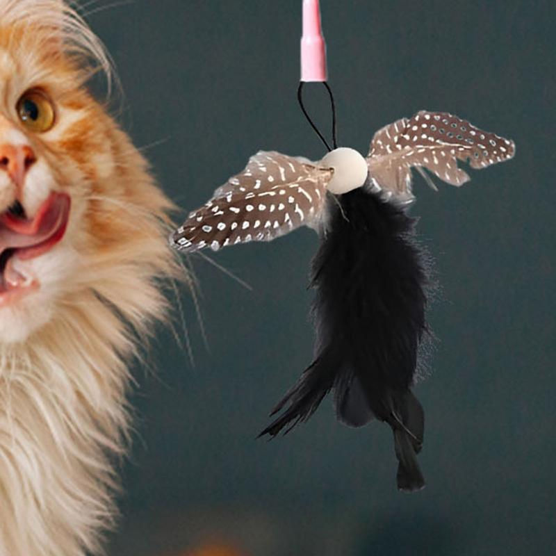 Thumbnail: Cat Toy Wand Replacement Pets Plush Wand Toy Attachment 8PCS Portable Teaser Wan