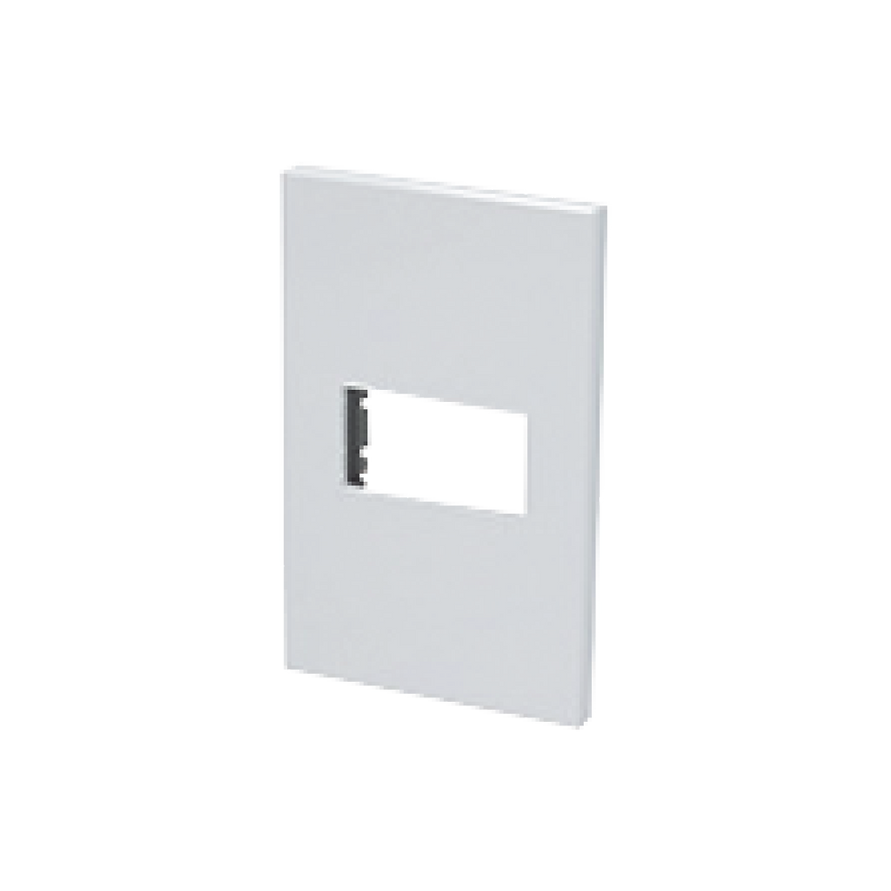 Placa de policarbonato con base de acero para 1 m�dulo 1/3 color blanco.
