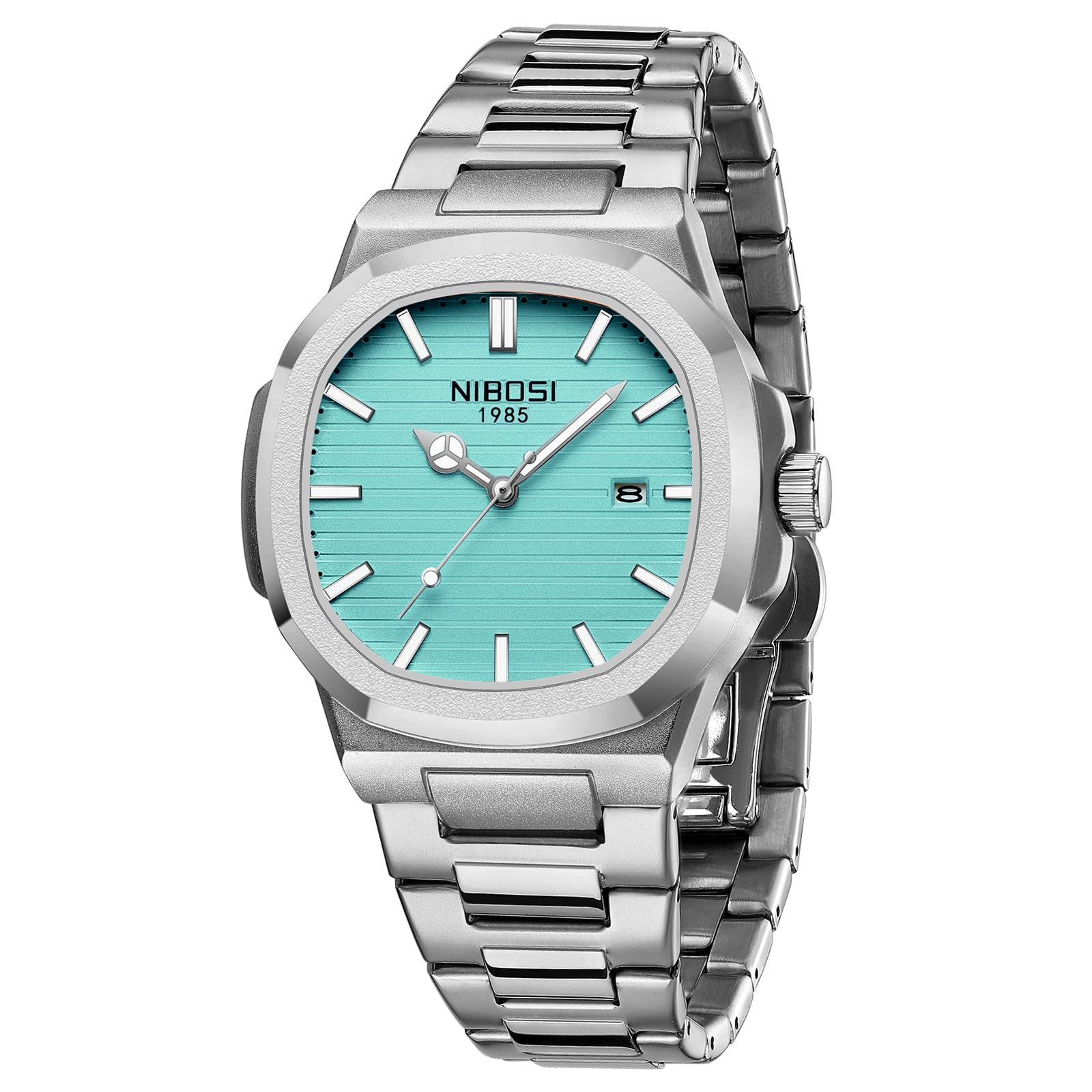 NIBOSI Men Watches Analog Quartz Stainless Steel Military Watches for Men Waterp