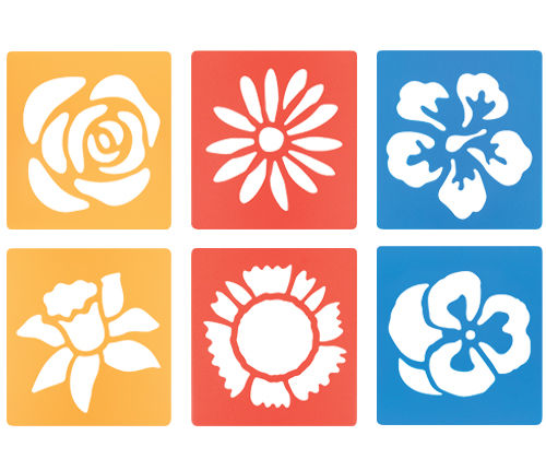 CS Flower Stencils | Artandcraftworld