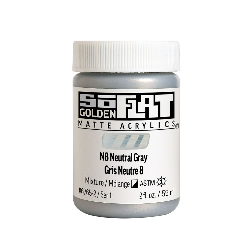 Golden SoFlat Acrylic - N8 Neutral Gray
