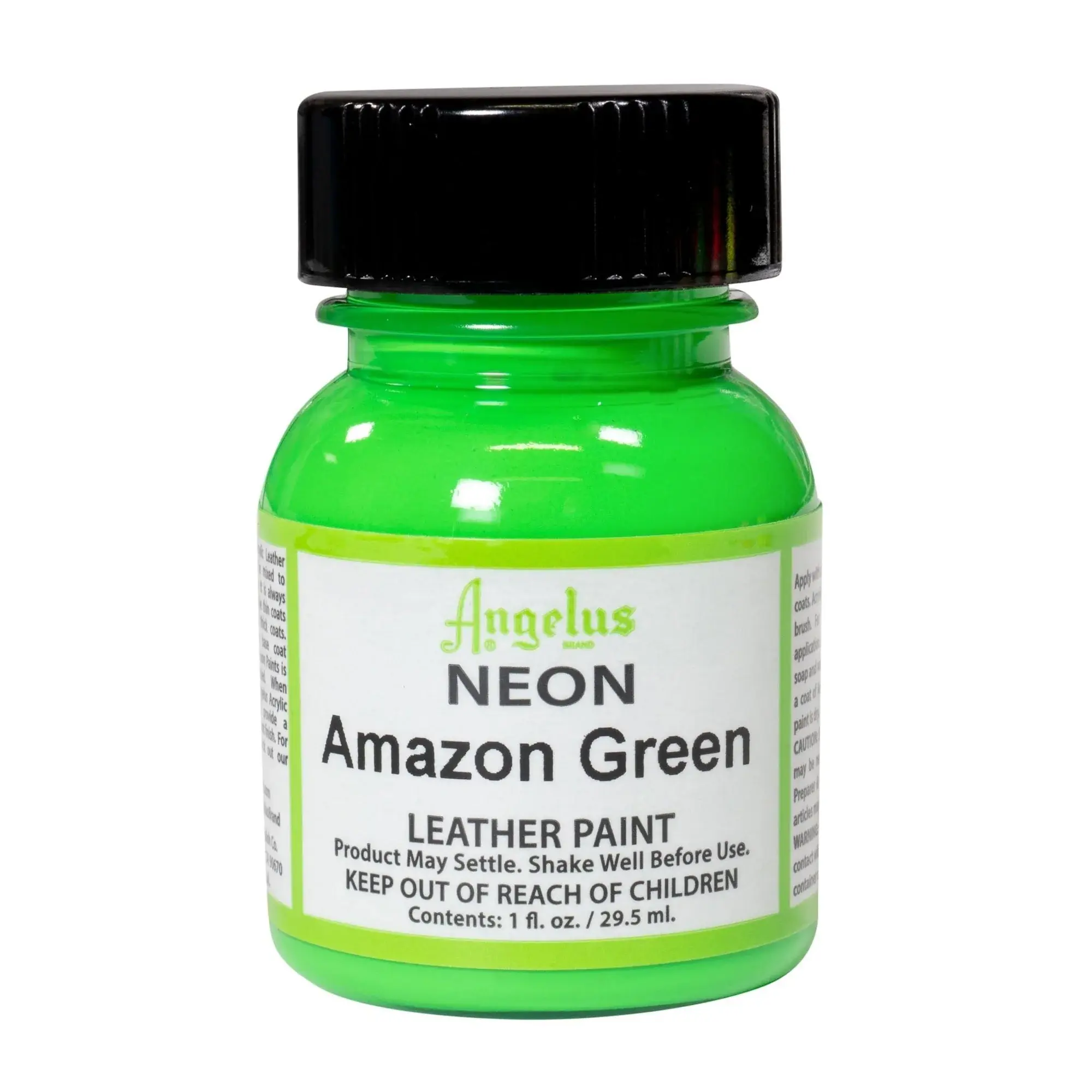 Angelus Neon Acrylic Leather Paints - Amazon Green