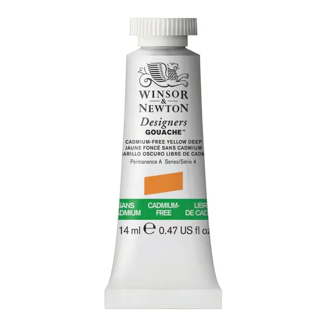 891 W&N Designers' Gouache 14ml - Cadmium Free Yellow Deep