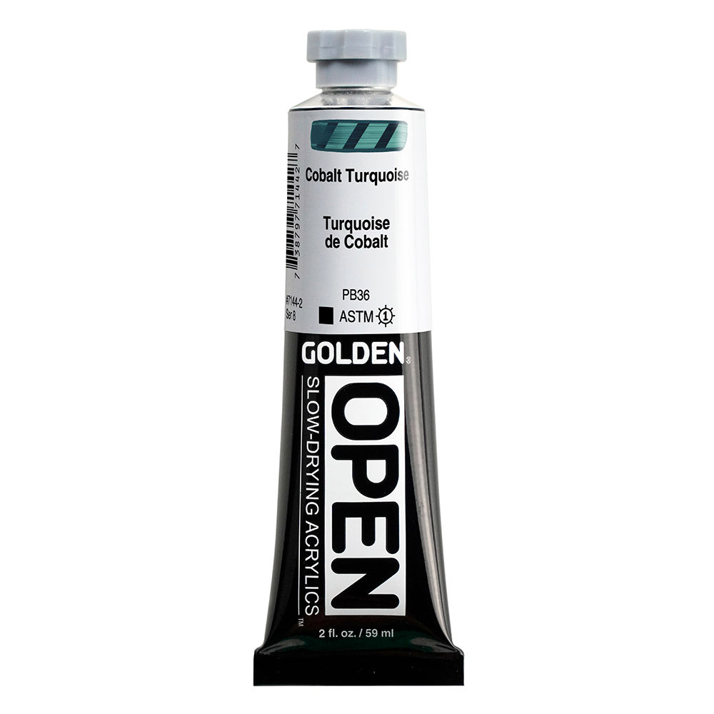 Golden Open Acrylic - Cobalt Turquoise