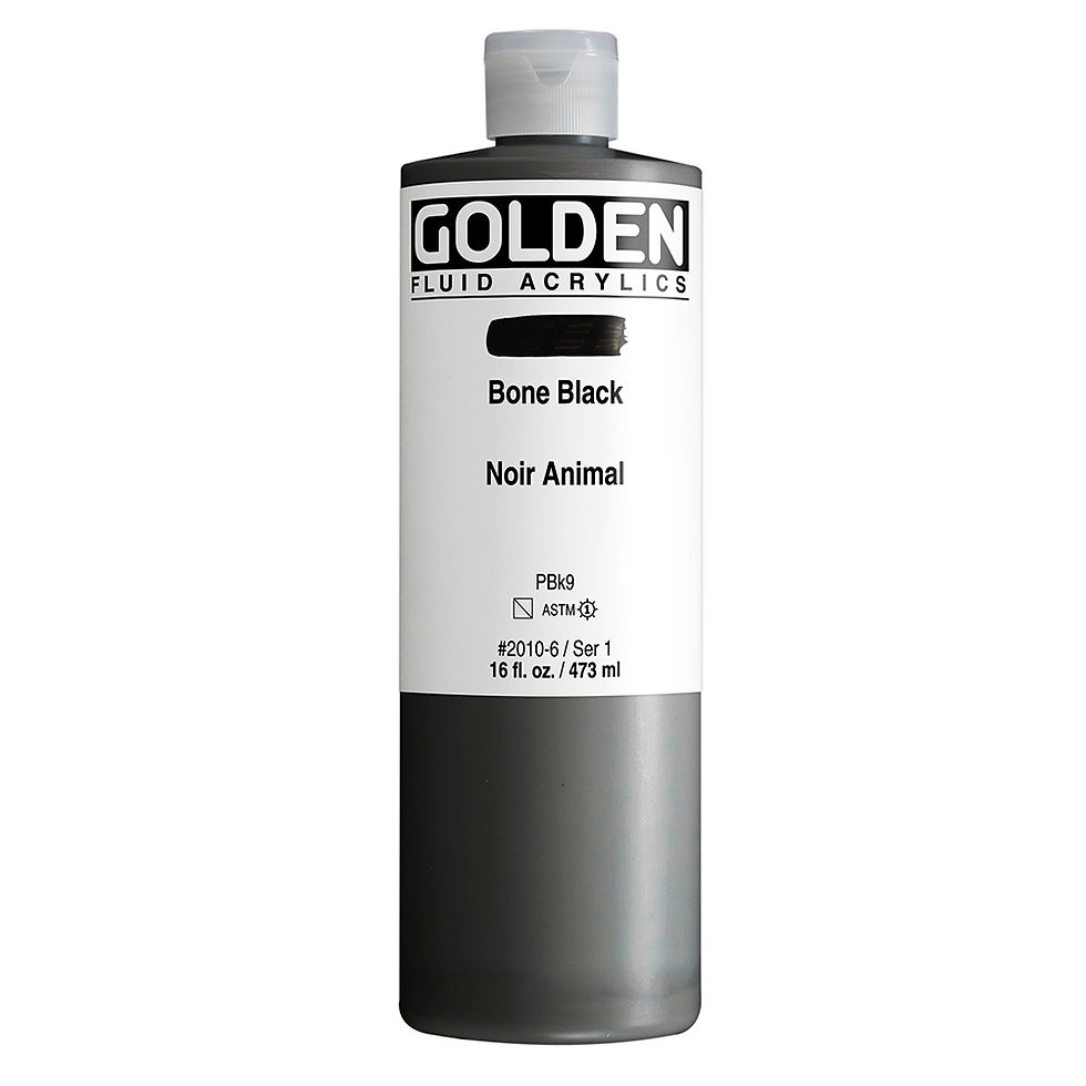 Thumbnail: Golden Fluid Acrylic - Bone Black