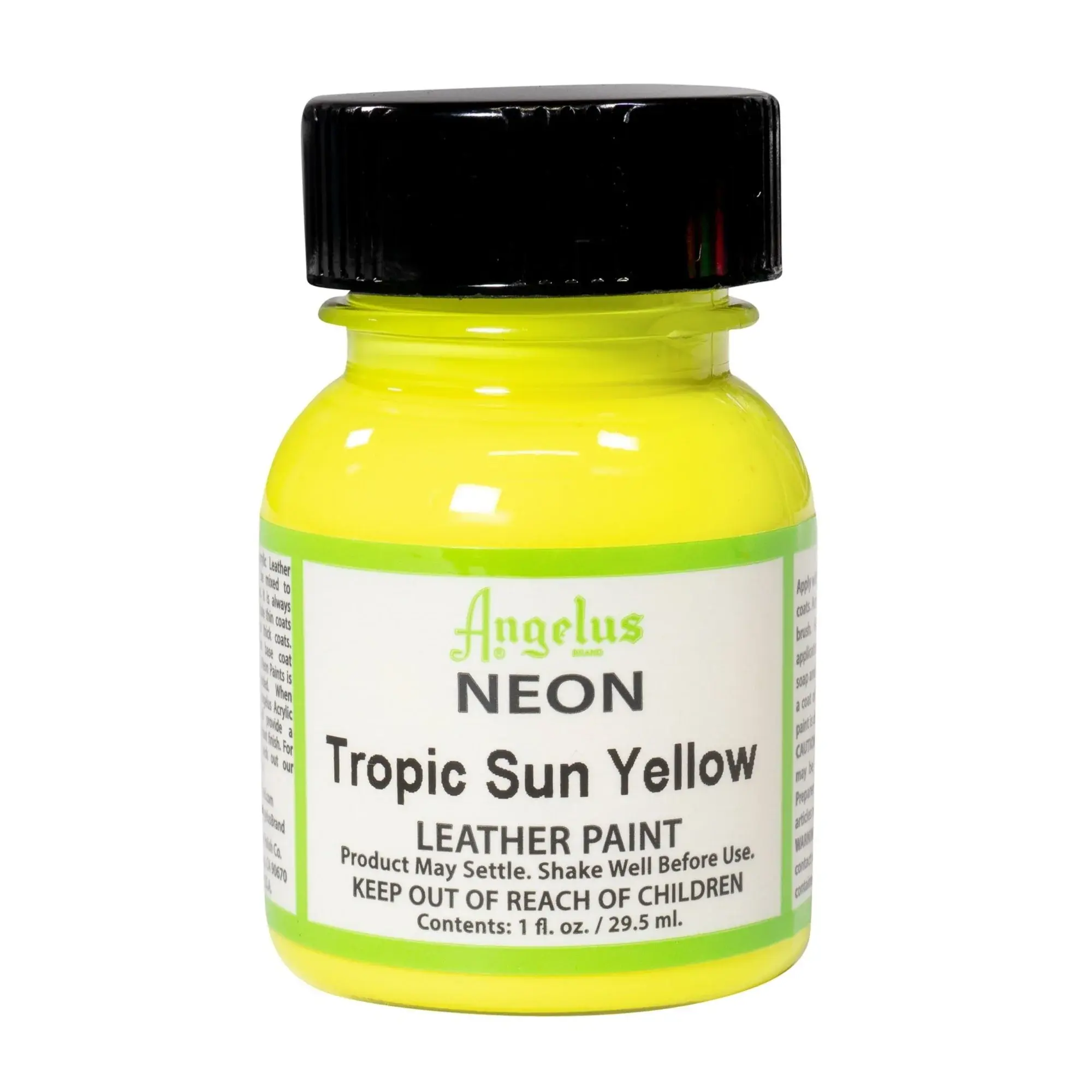 Angelus Neon Acrylic Leather Paints - Tropic Sun Yellow