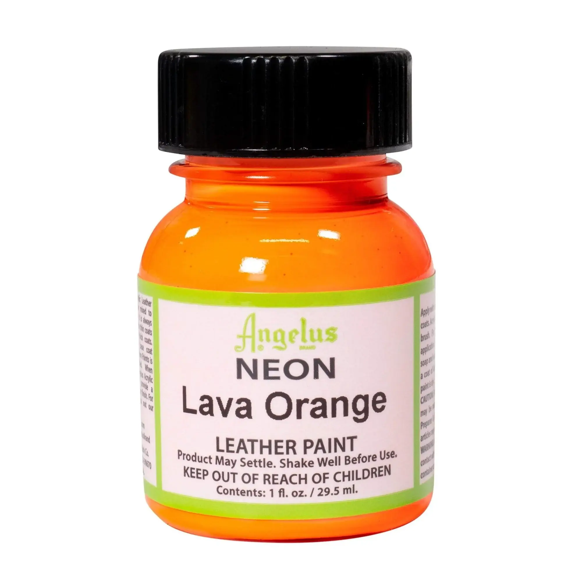 Angelus Neon Acrylic Leather Paints - Lava Orange