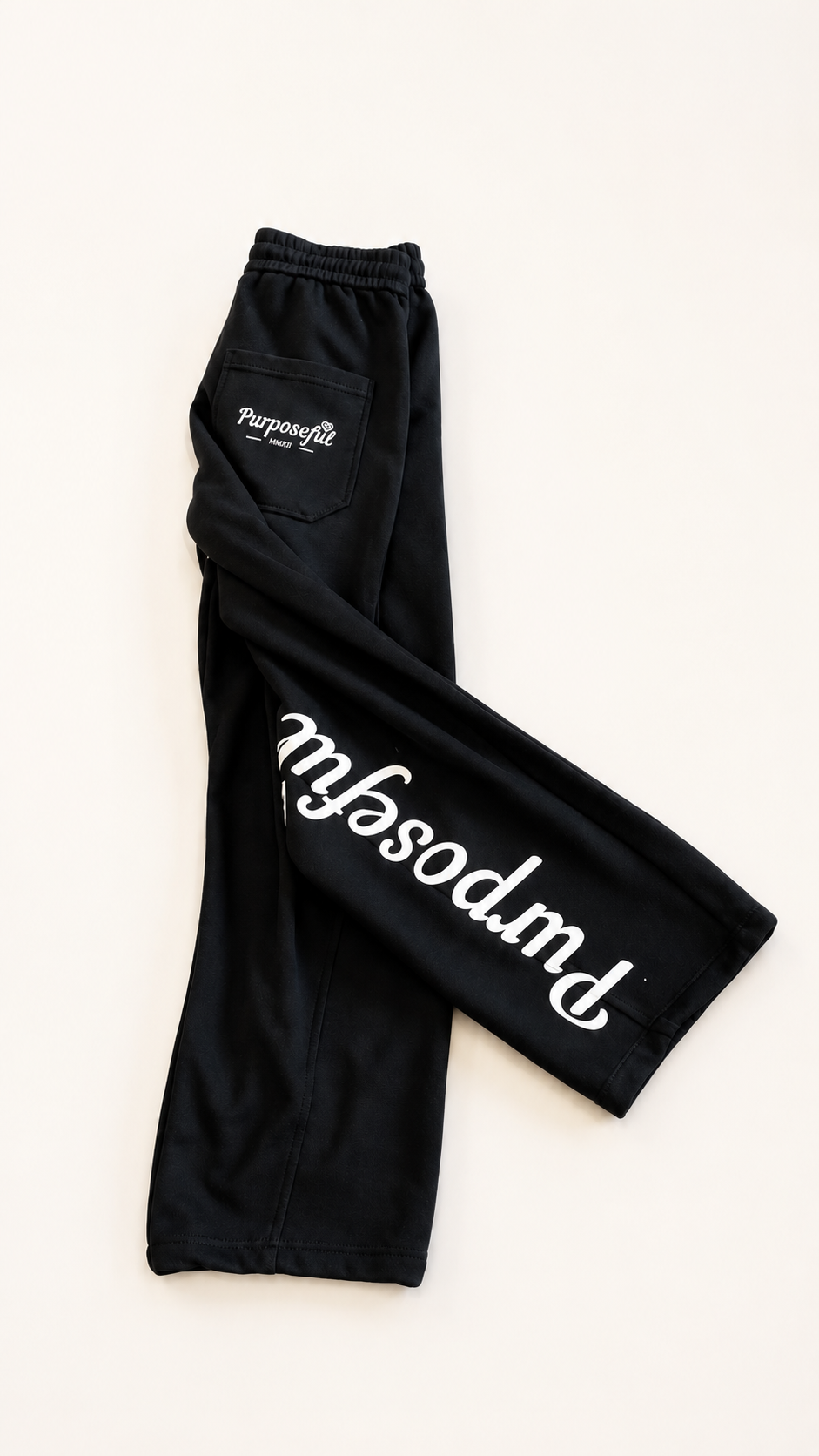 Thumbnail: Purposeful Script Black Joggers