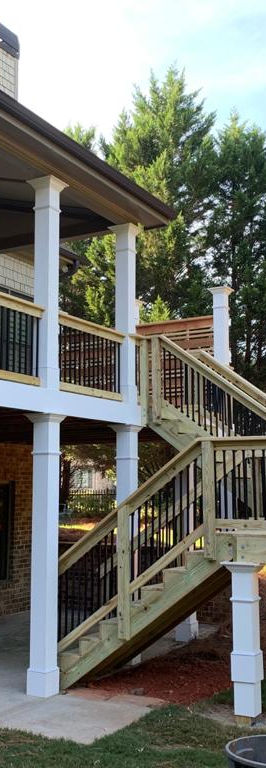 outdoor construction deck build