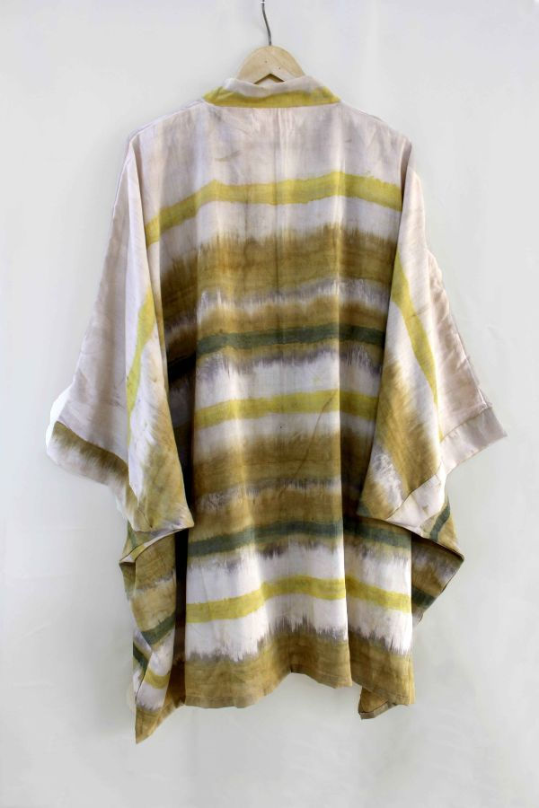 Thumbnail: Bageeya "Aranya" Khadi Tussar Cotton Kimono Tunic | Harda, Amla and Haldi