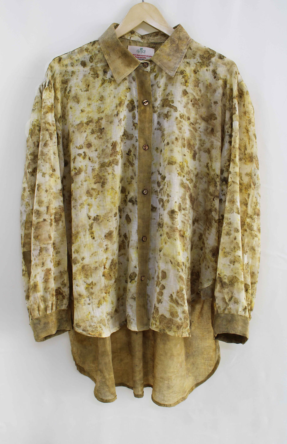 Thumbnail: Bageeya "Forest" Pure  Mul Shirt | Crafted with Sacred Temple Roses and Harda