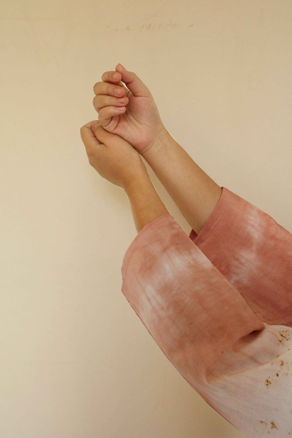 Thumbnail: Bageeya "Hans Chal"  Organic Cambric jacket |  Manjishtha and Temple Marigold