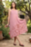 Bageeya “Lilac” Pure Mul Strap Dress | Crafted with Sacred Temple Rose and Lac