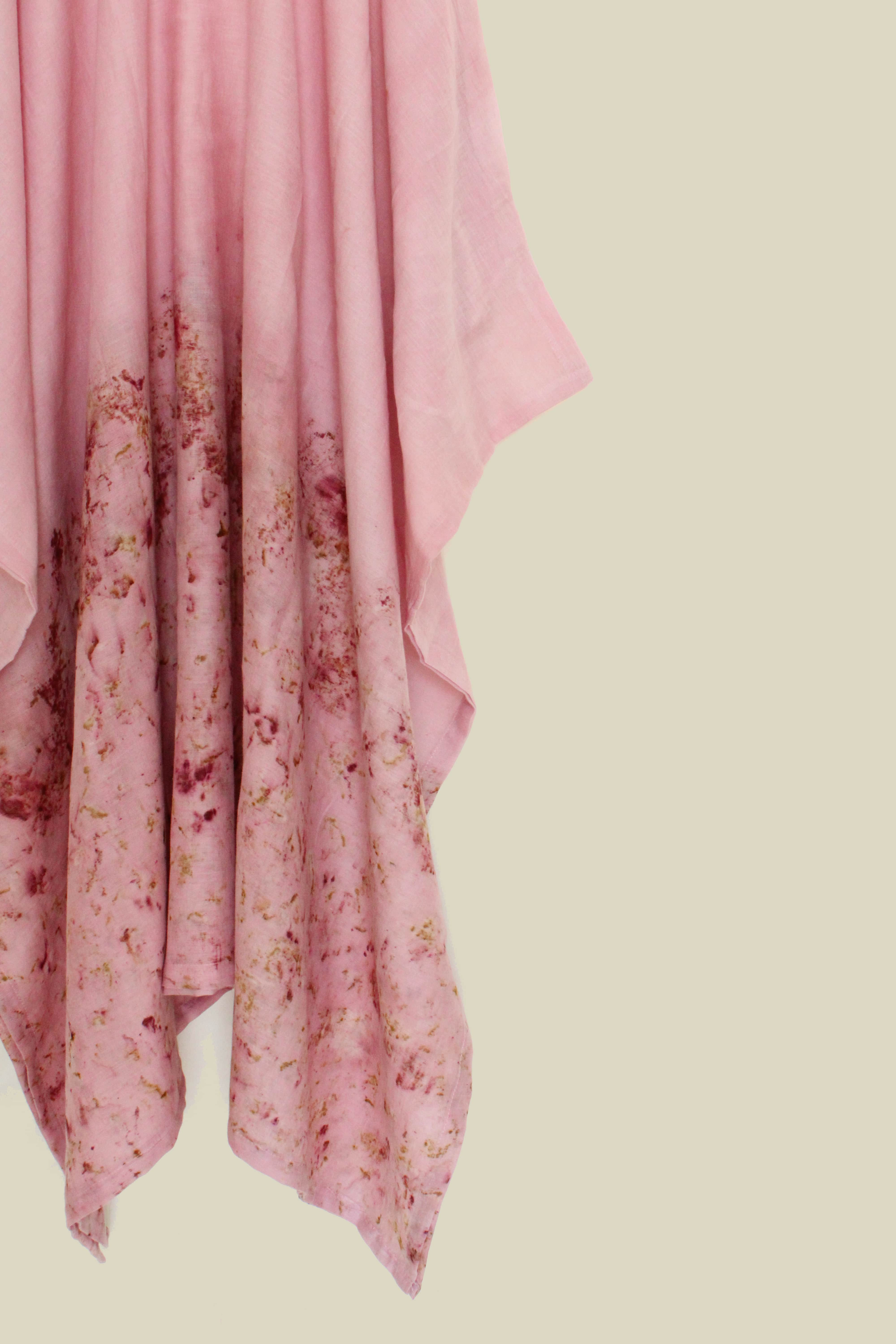 Bageeya “ Yama ” Natural Dyed Handcrafted Handwoven Mul Handkerchief dress |