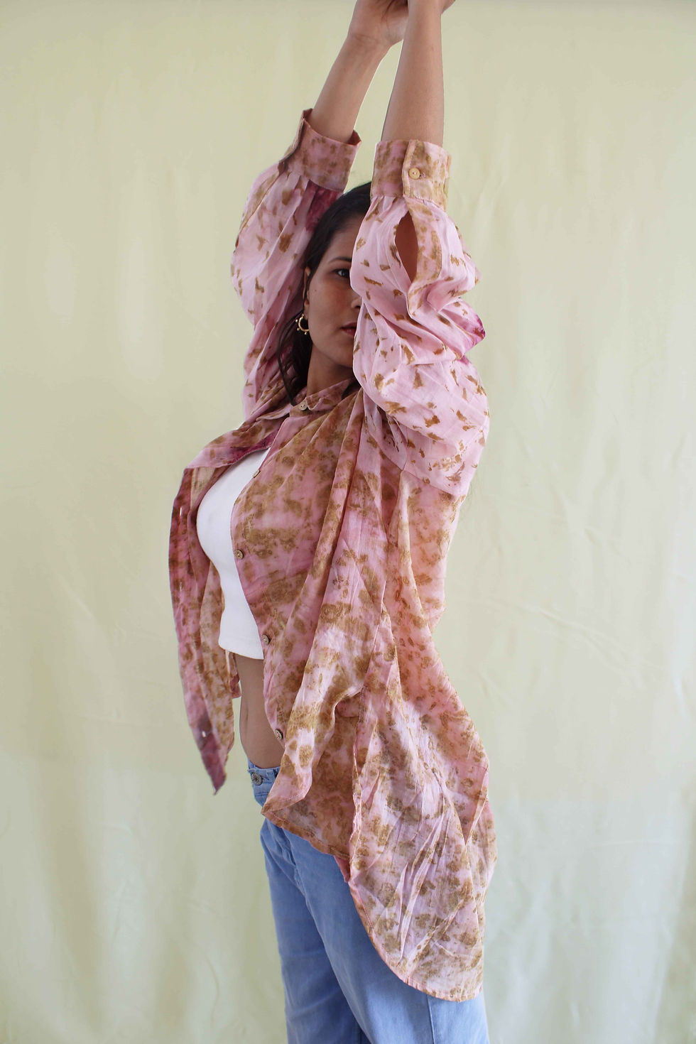 Thumbnail: Bageeya "Dove" Pure Mul Shirt | Crafted with Temple Roses, Marigold, Belpatra