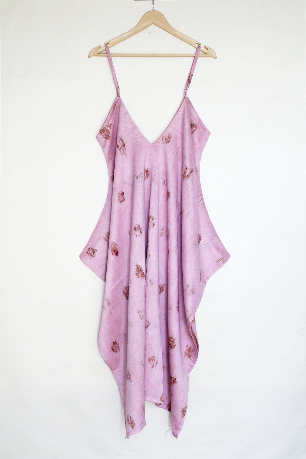 Thumbnail: Bageeya “Kukuri" Natural Dyed Handcrafted Handwoven Chanderi Handkerchief dress