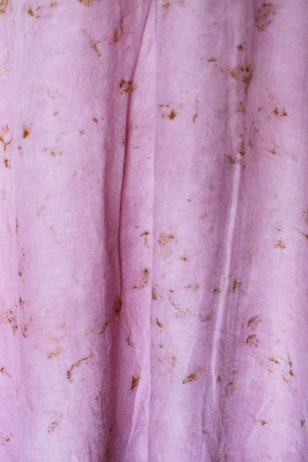 Thumbnail: Bageeya “Moti Mala” Natural Dyed Pure Mul Ethereal kaftan | Temple Marigold-Lac