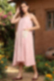 Bageeya " Sundawn" Handwoven Soft Cotton Strap Dress | Lac and Marigold