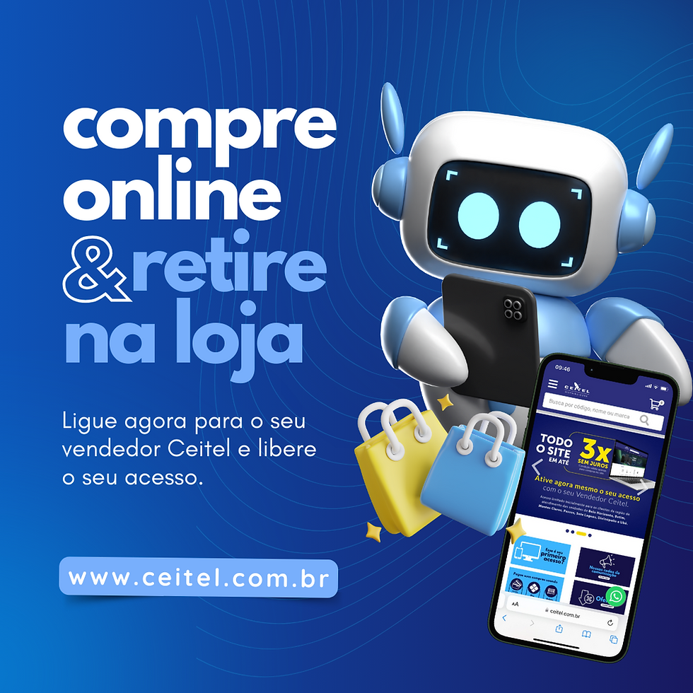 Imagem dizendo Compre online e retire na loja