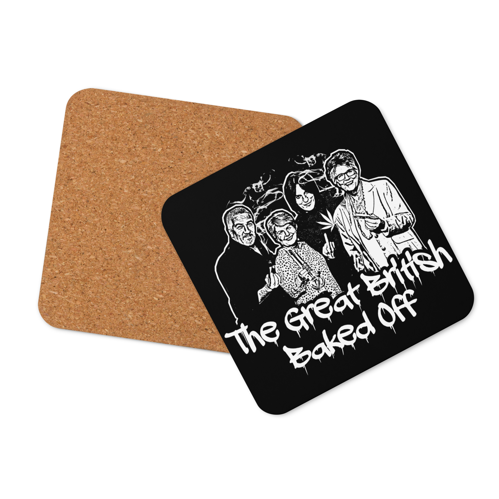 Baked Off Cork-back coaster