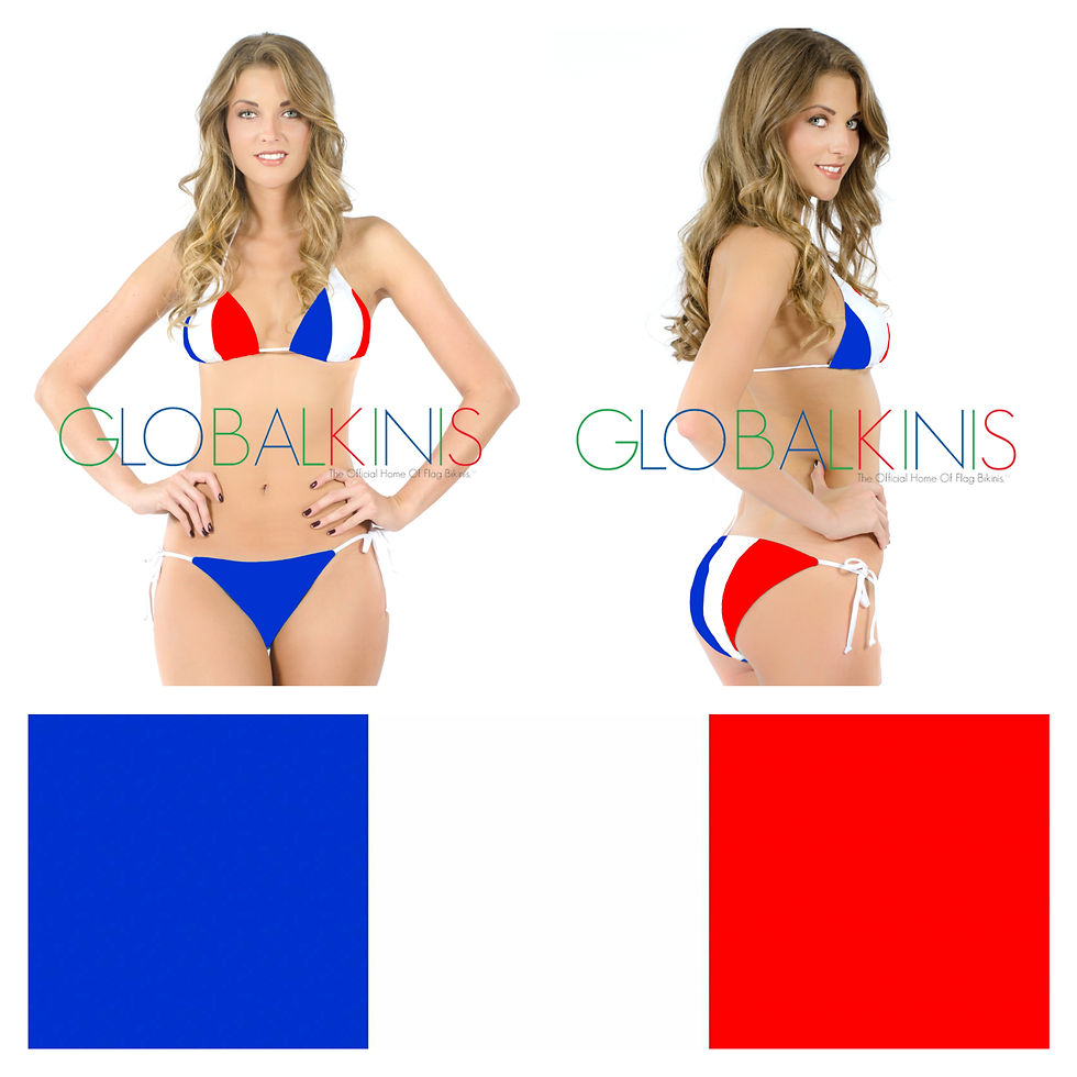 Thumbnail: France Flag Bikini Top