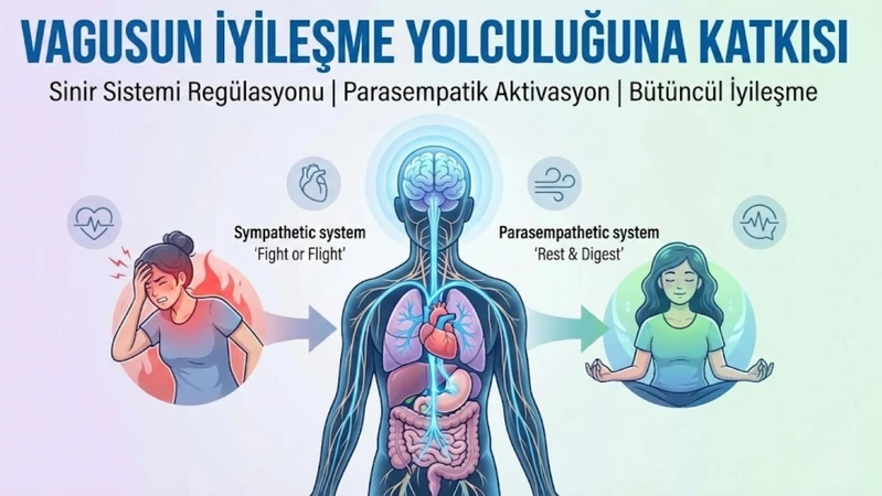 Vagus sinirinin doku iyileşmesi ve otonom sinir sistemi regülasyonundaki rolünü anlatan fizyoterapi 
