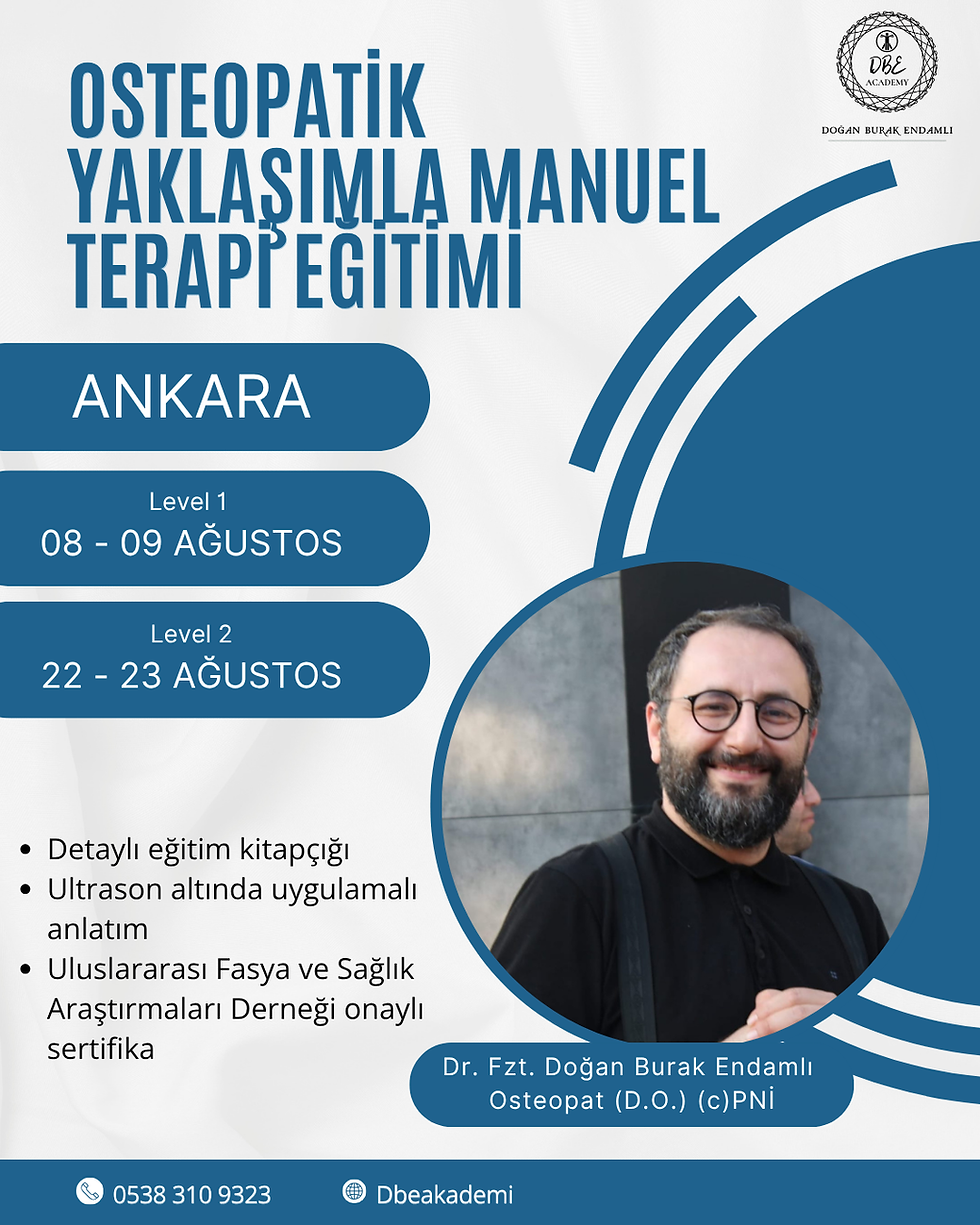 ANKARA Osteopatik Yaklaşımla Manuel Terapi Eğitimi