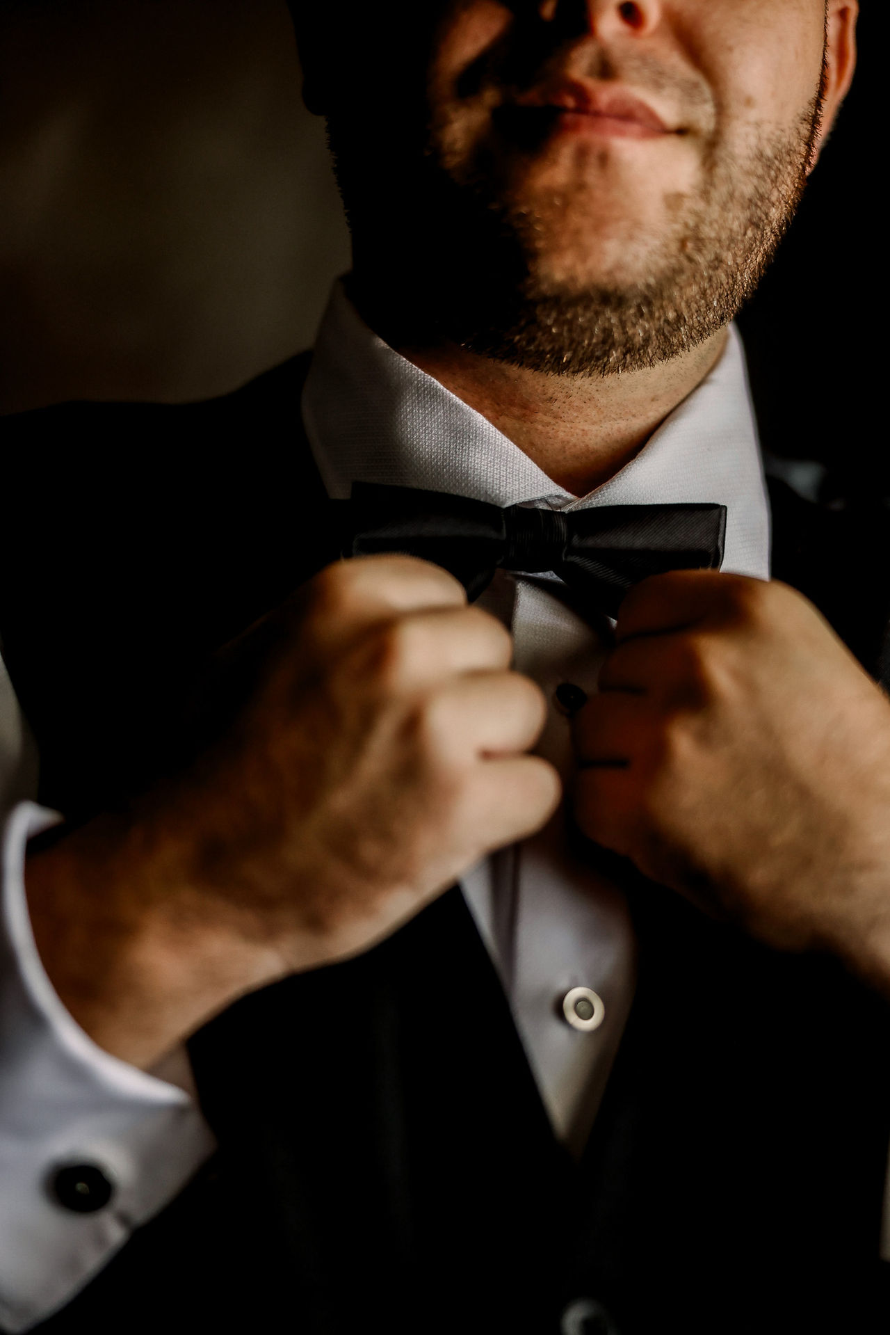 Myles fixing bow tie