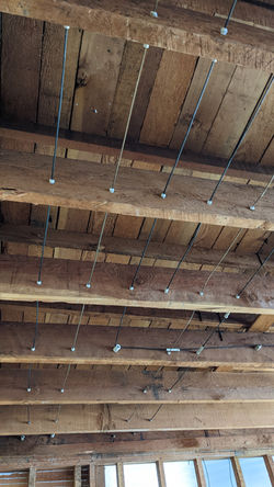Knob and tube wiring in Ann Benner room