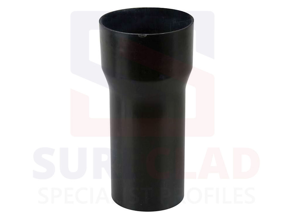 110mm to 117mm Asbestos Cement Gutter Outlet (BS433) in black
