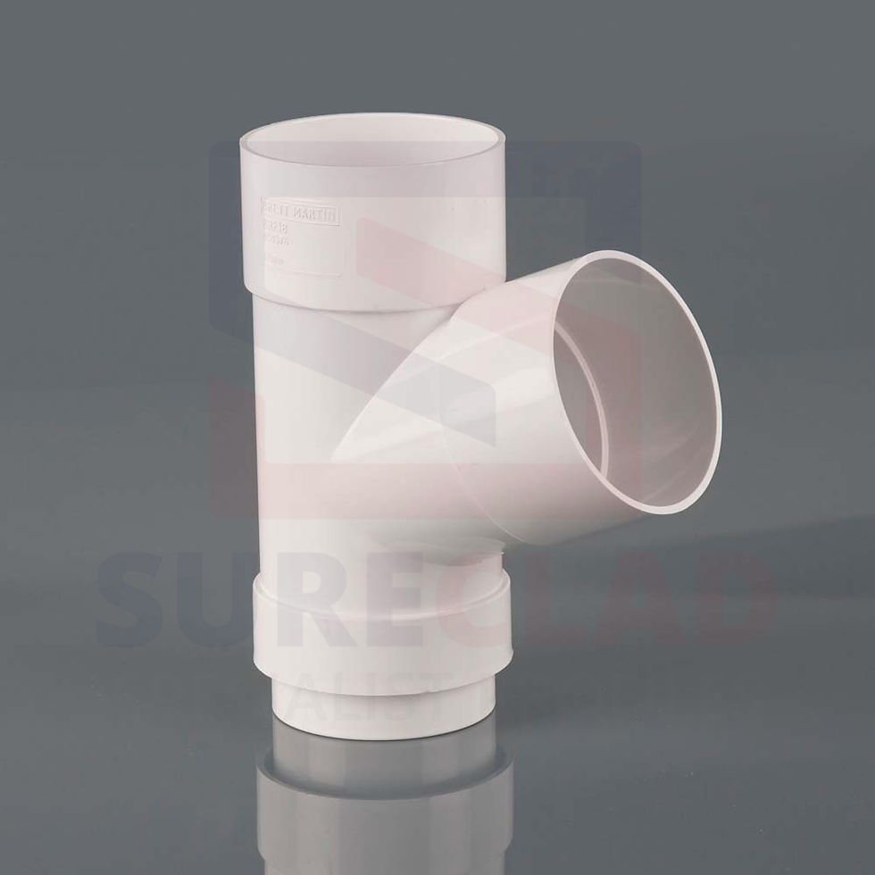 Thumbnail: BR209 - 68mm round 112½° downpipe branch in arctic white