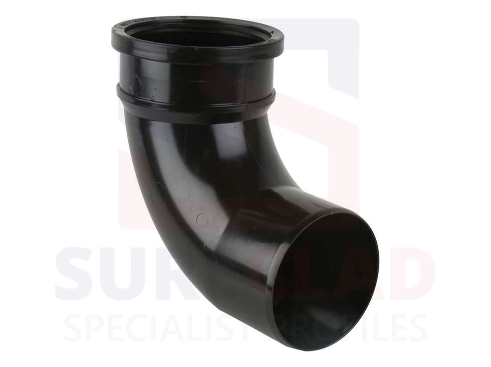 BS420 110mm Industrial 92½° Downpipe Bend in black