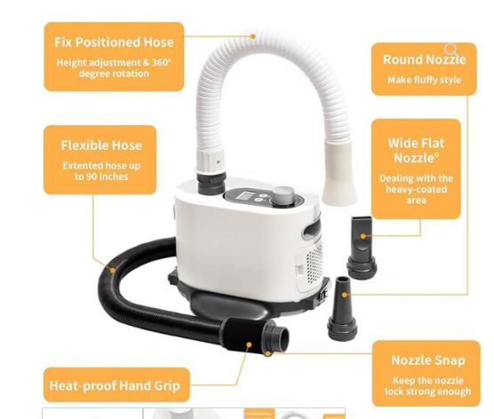 Thumbnail: Pakeway Pet Hair Speed Adjustable Force Dryer