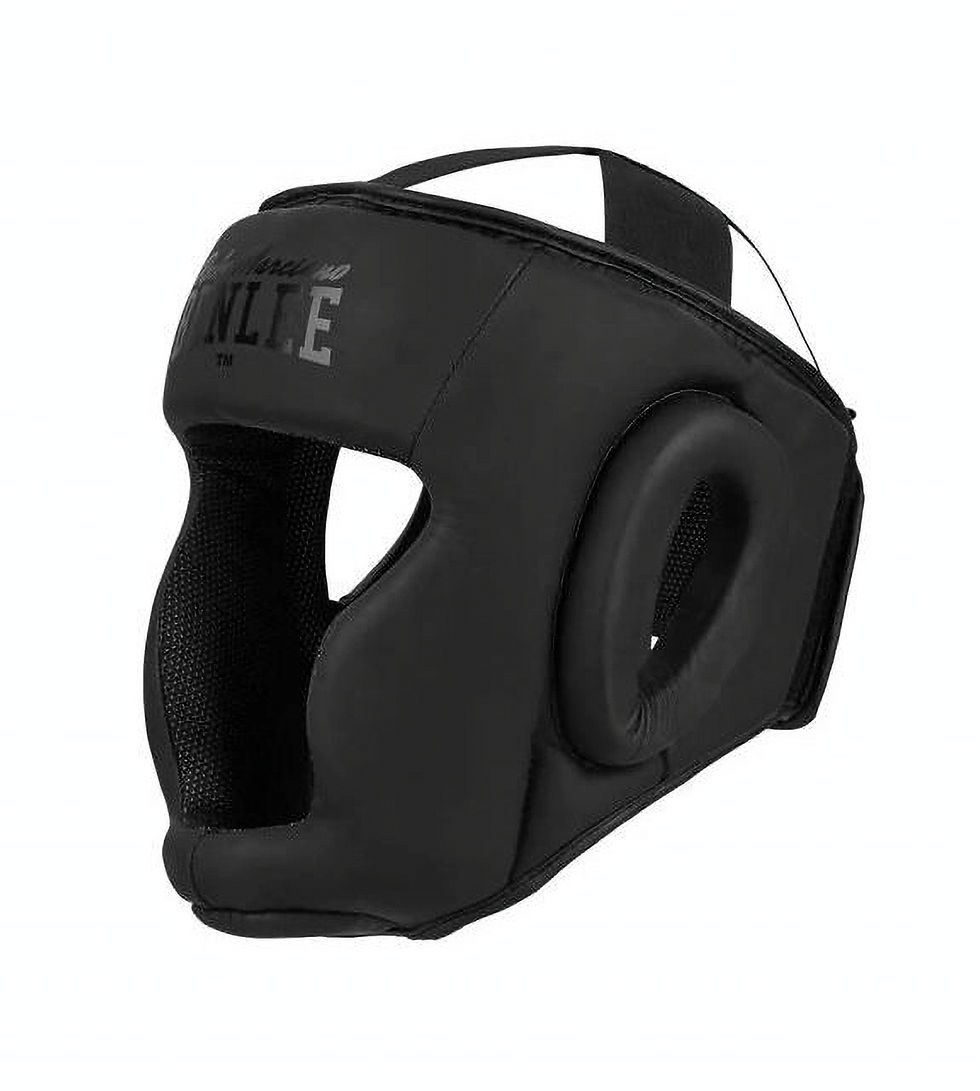 Thumbnail: Artifical Leather Head Guard Blck (Size S/M)