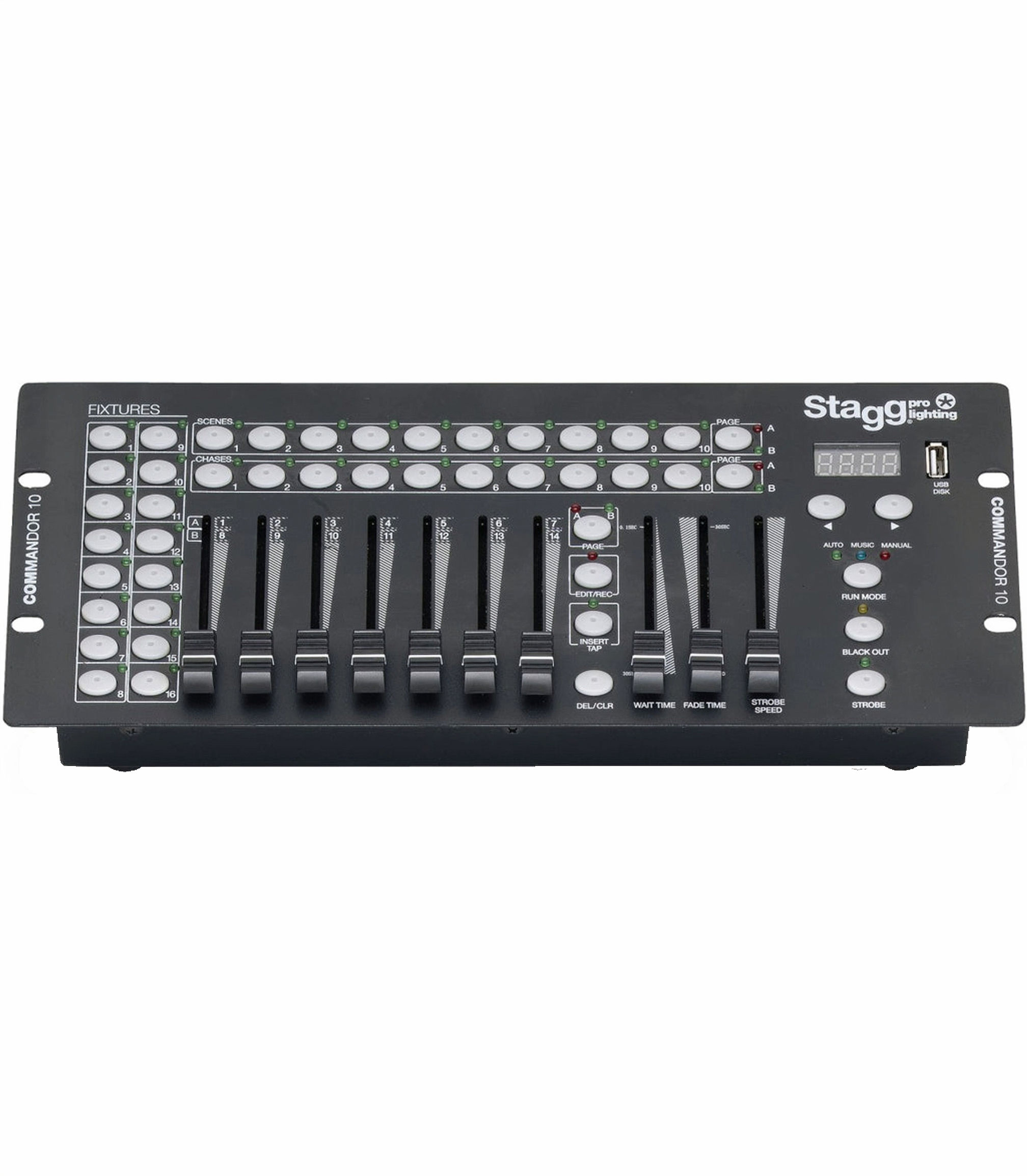 Stagg 16- Fixture DMX Light Controller with 14 Channels Per Fixture