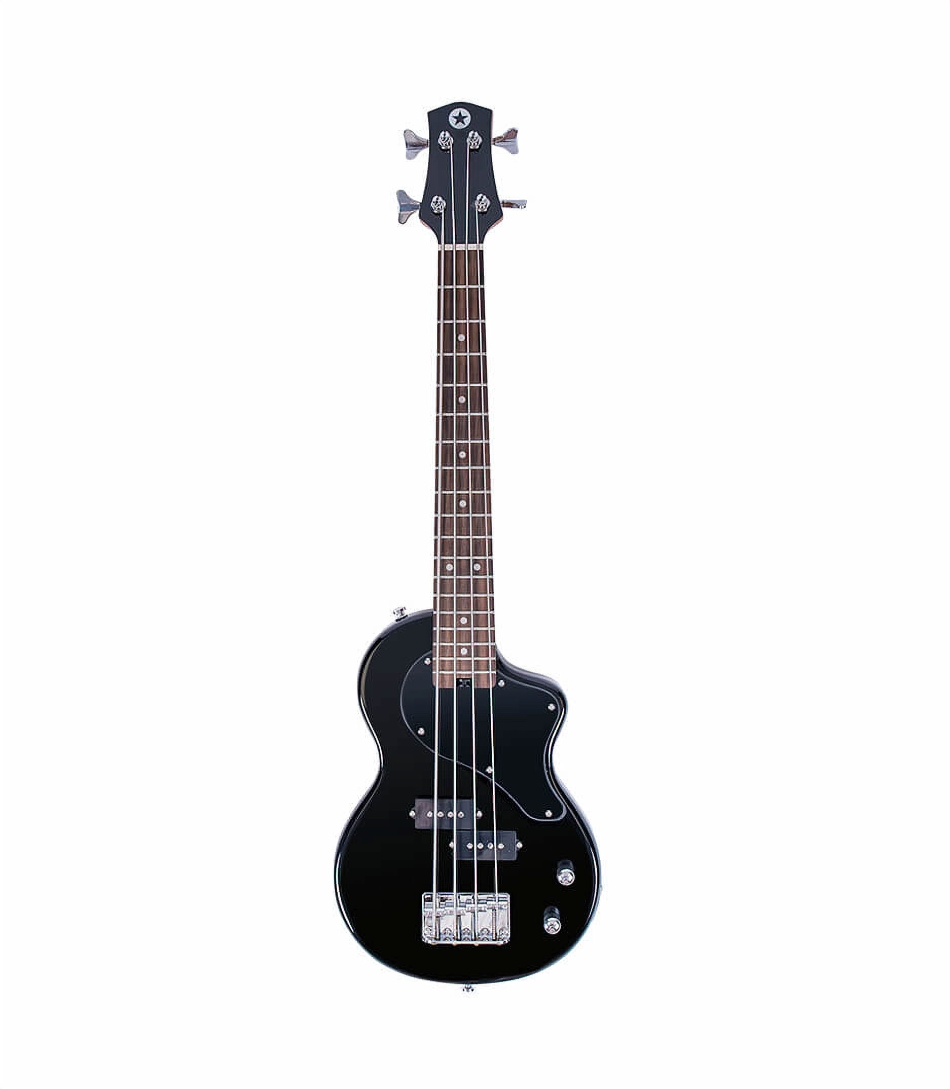 Carry-On ST Travel-Sized 4-String Bass Guitar Jet Black Finish