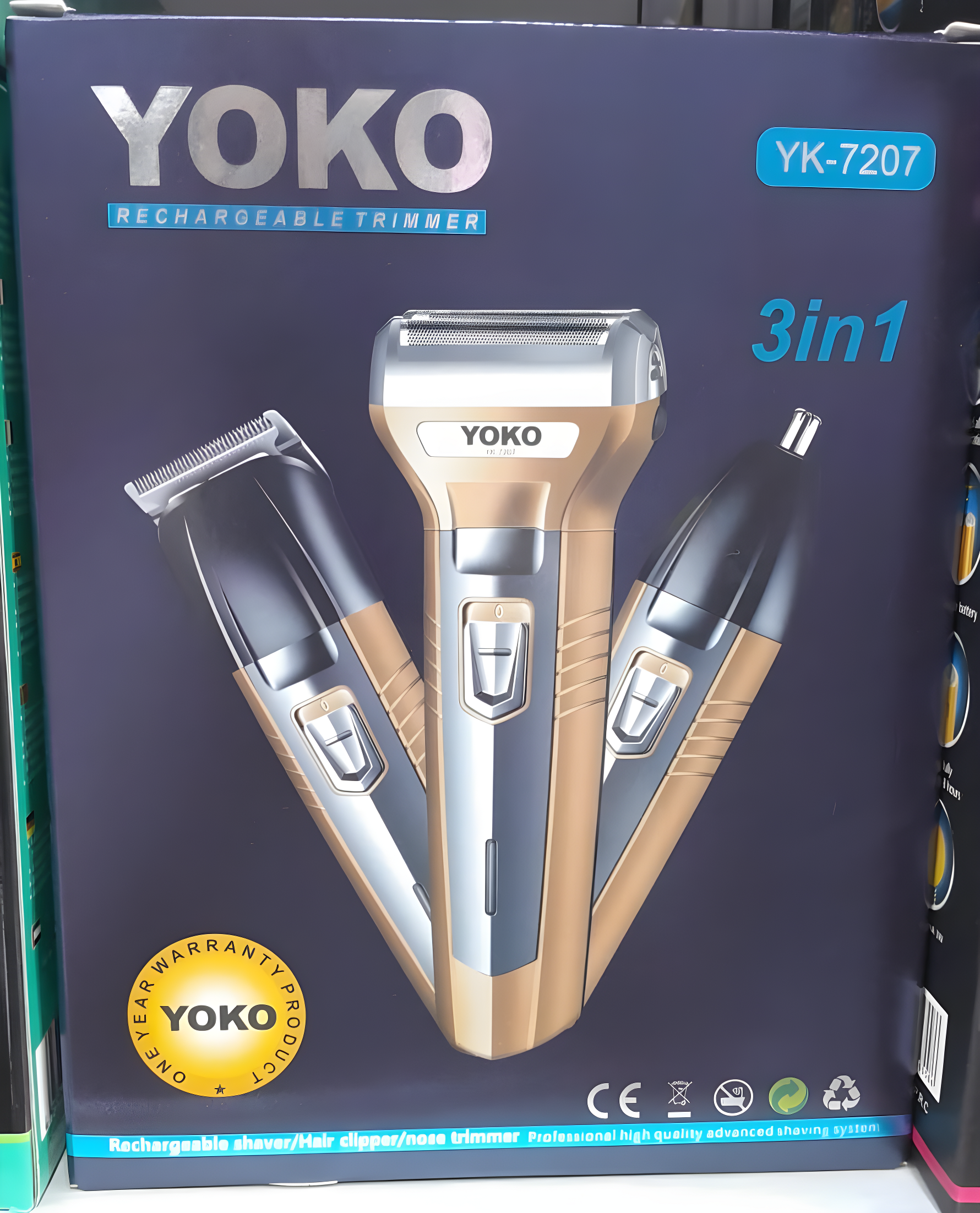Yoko YK-7207 Men's 3 in 1 Grooming kit