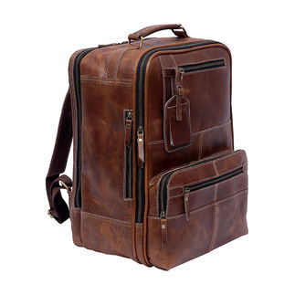 Naples - Brown Leather Backpack Weekender Travel Companion