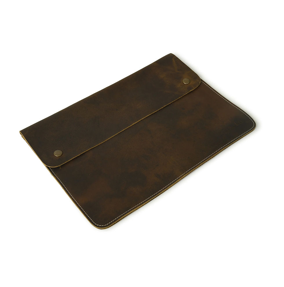 Thumbnail: Alder - Brown Leather Laptop Case 13 Inch Full Grain Slim Sleeve Portfolio