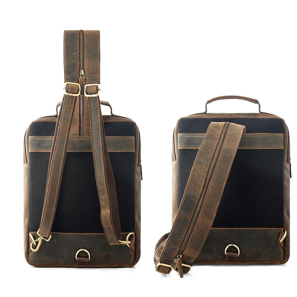 Thumbnail: Bobbi – Leather Travel Sling Rucksack & Crossbody Daypack for Men & Women