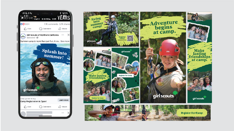 A summary of digital ads created for Girl Scouts of Northern California