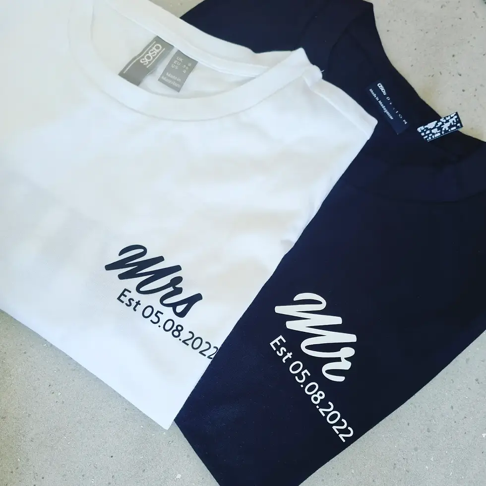 Hubby & wifey t-shirts