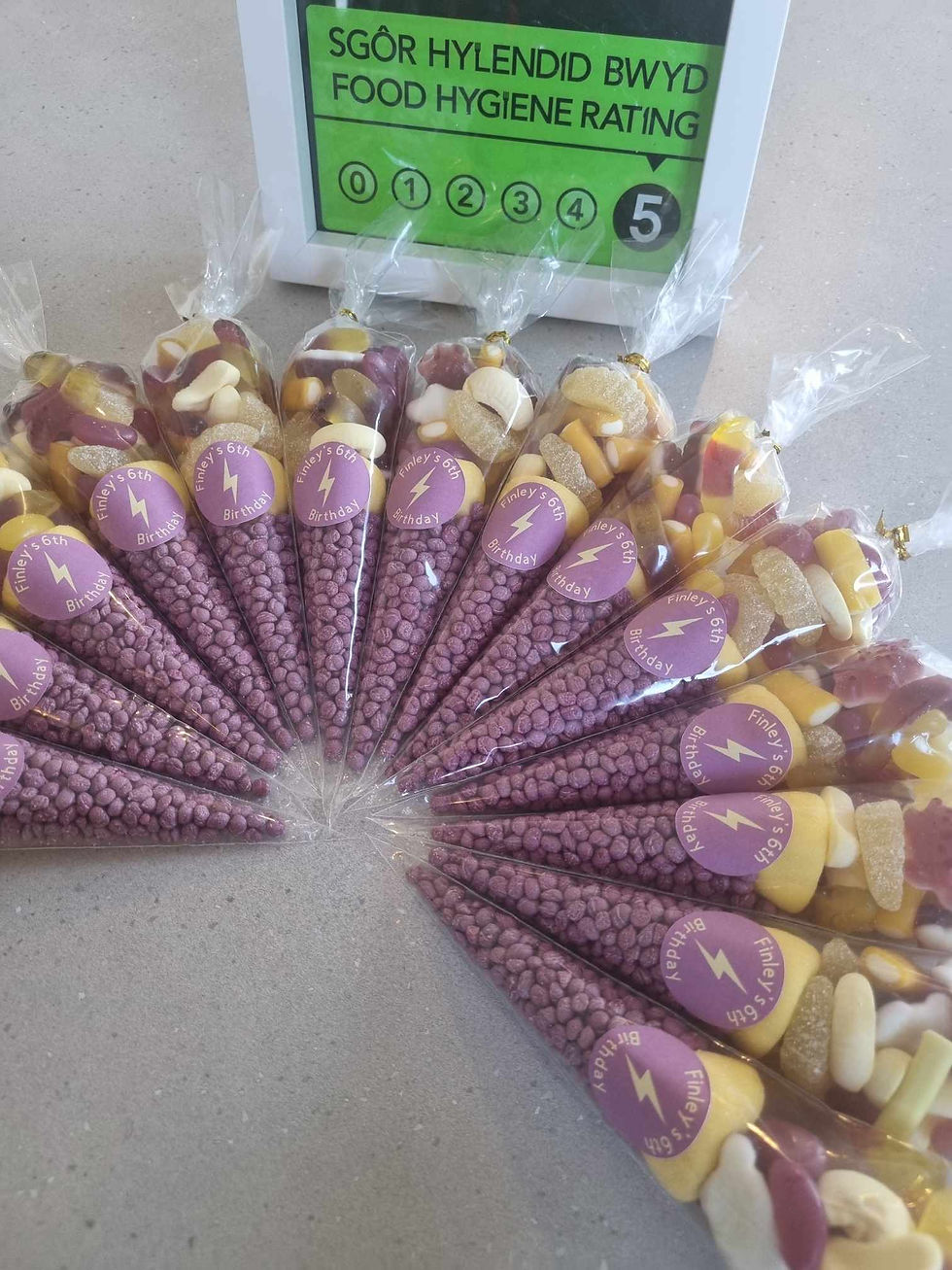 Thumbnail: Personalised party sweet cones