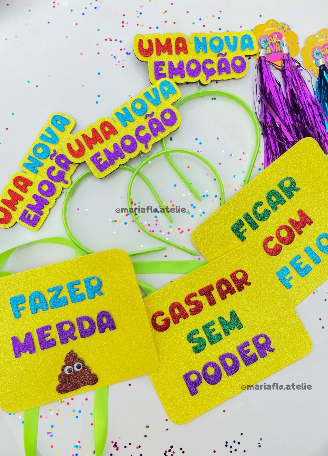 KIT DIVERTIDAMENTE (tiara e plaquinha)