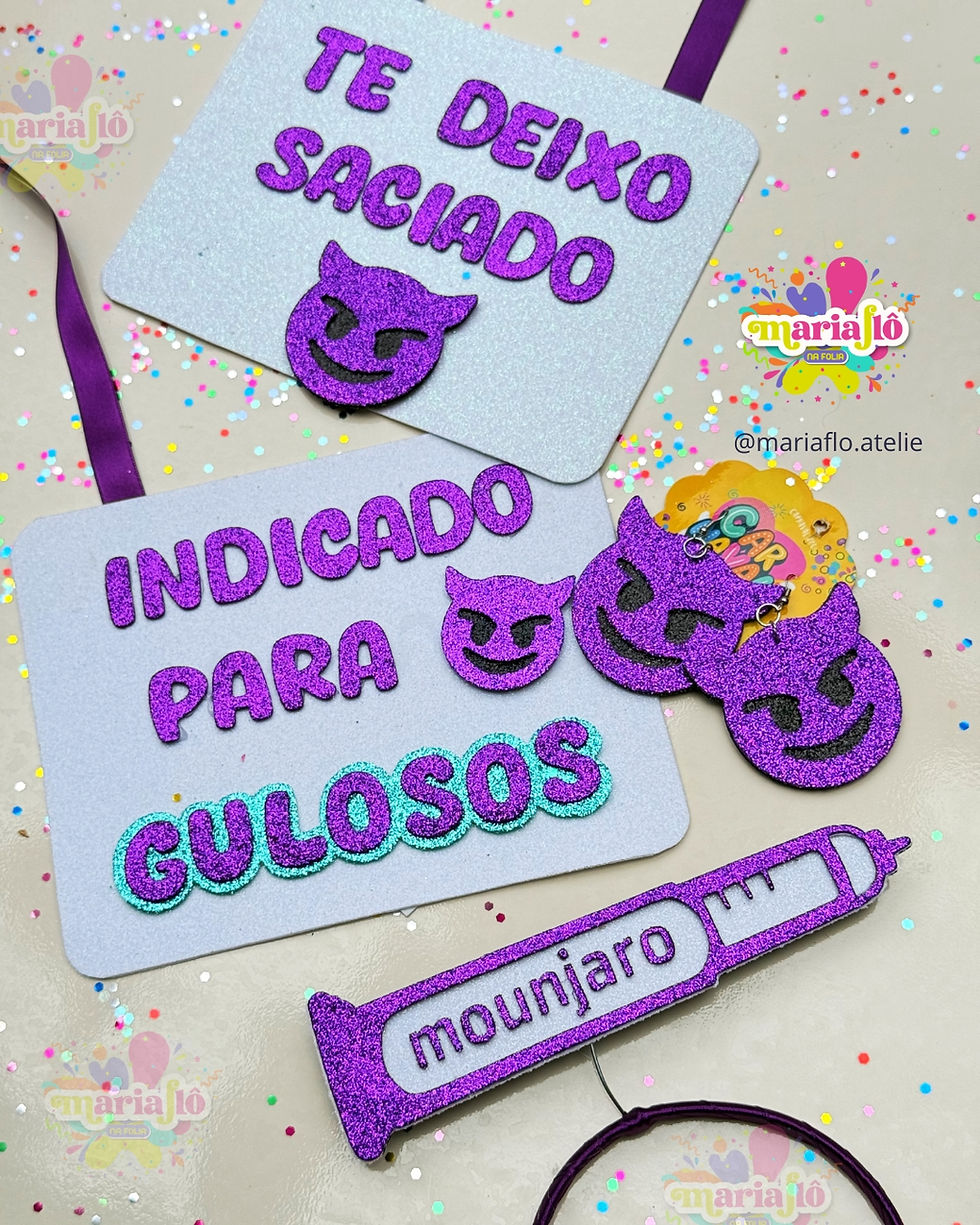 Miniatura:   KIT MOUNJARO  (tiara + plaquinha)