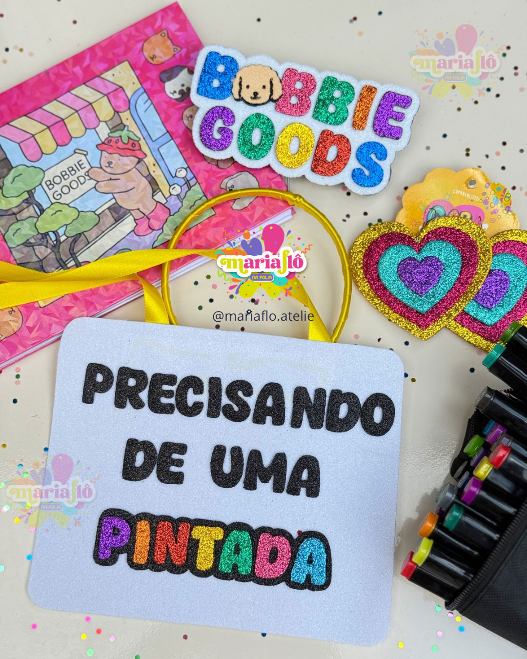  KIT BOBBIE GOODS  (tiara + plaquinha)